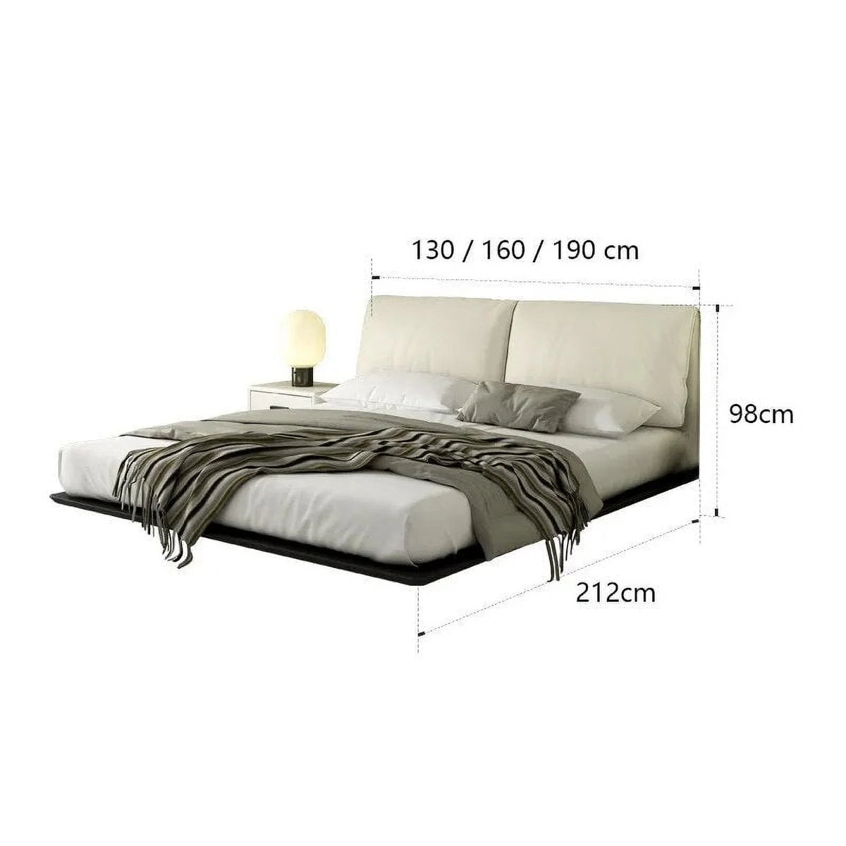 Leather Double Bed G13764