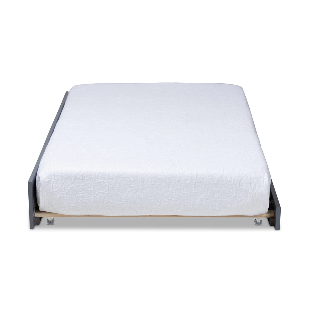 Gray Finished Wood Twin Size Trundle Y130