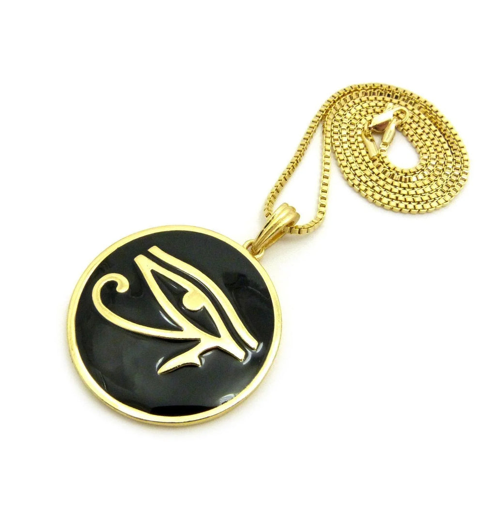 Round Pendant 24" Chain Necklace O807