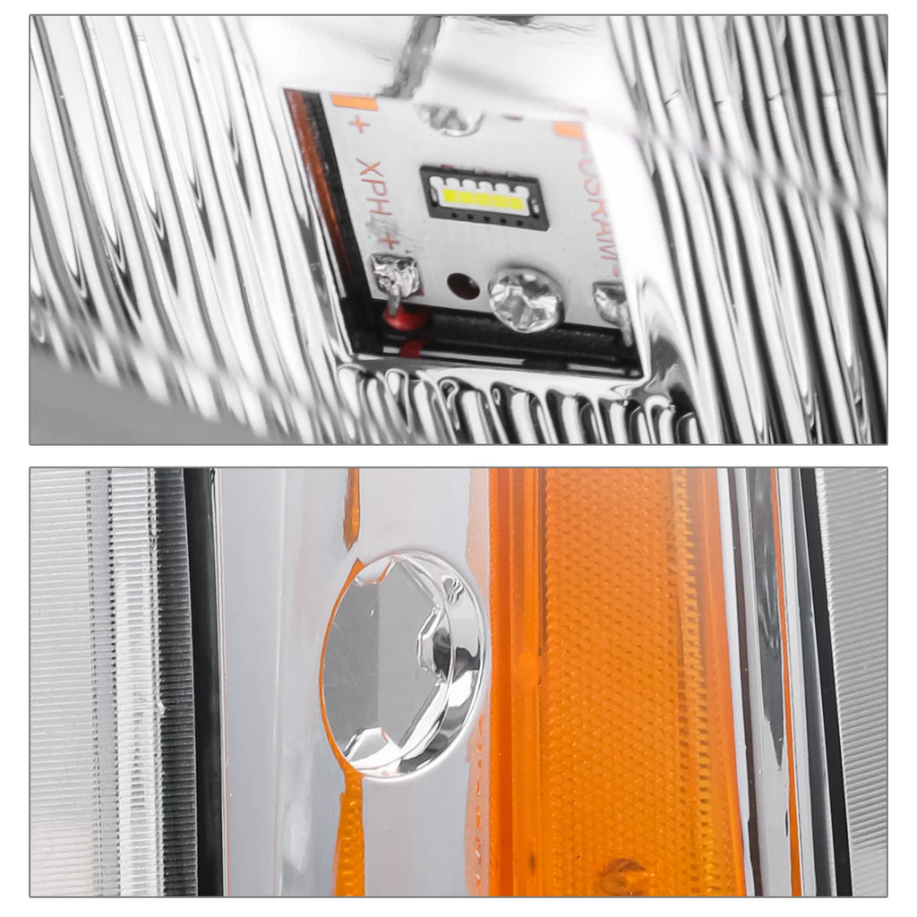 LED Tube Headlight Assembly with 6000K LED Bulbs C7447