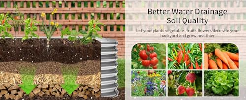 24" Tall Galvanized Metal Raised Garden Bed X181511