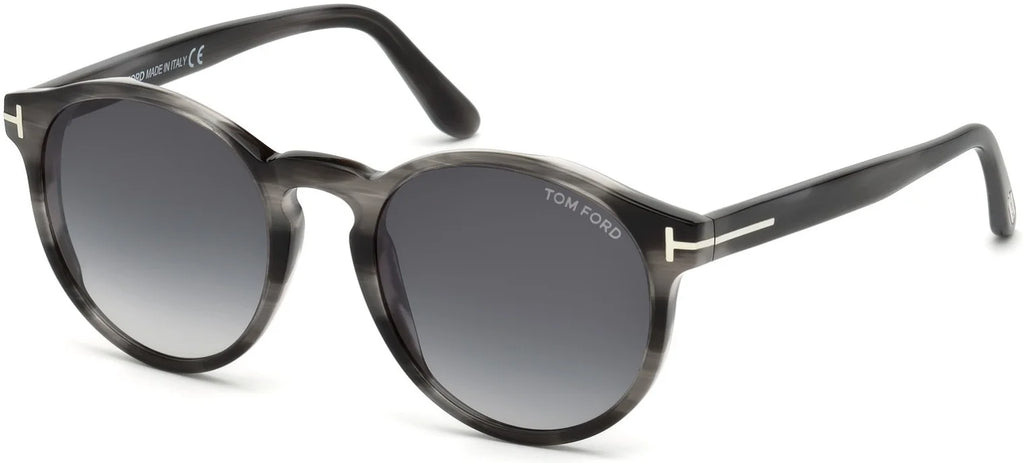 Shiny Striped Grey Sunglasses W96981