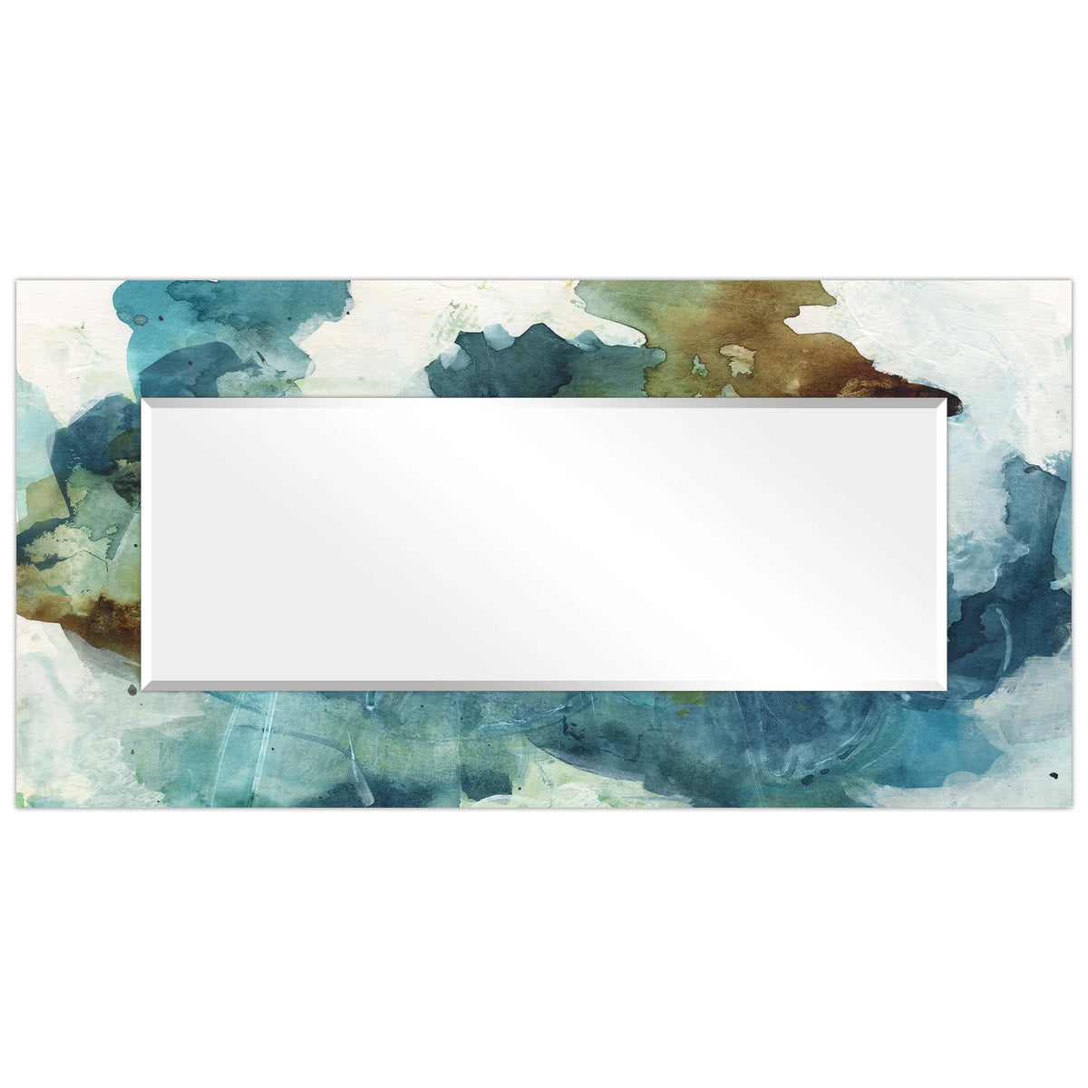 Blue Sky Rectangular Beveled Mirror Tempered Art Glass 72" x 36" T714