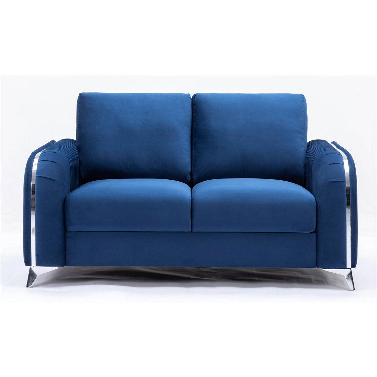 Blue Velvet Upholstered Loveseat V89670