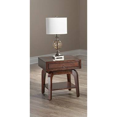 Retro End Table with Drawer in Walnut I86663