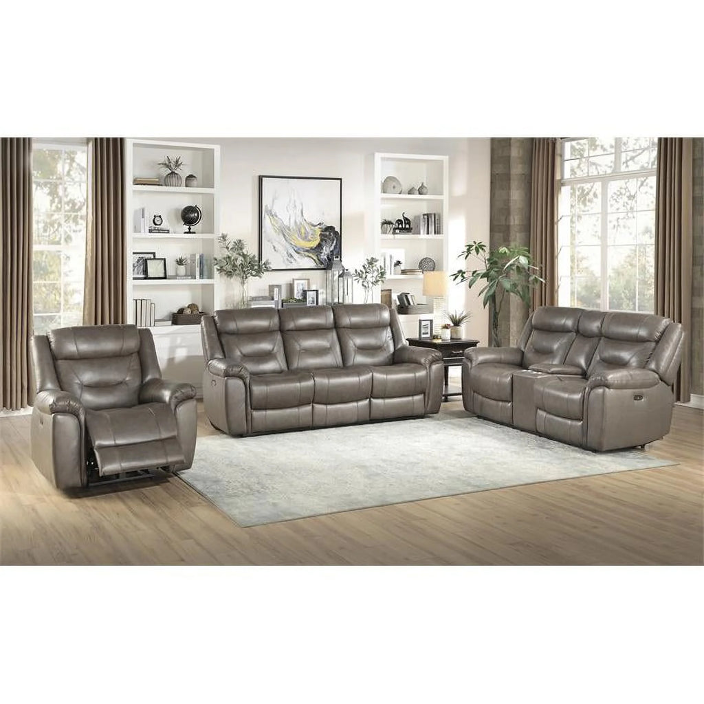 Brown Top Grain Leather Power Reclining Chair E37671