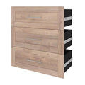 3 Drawer Set for Closet Organizer in Rustic Brown Engineered Wood W915