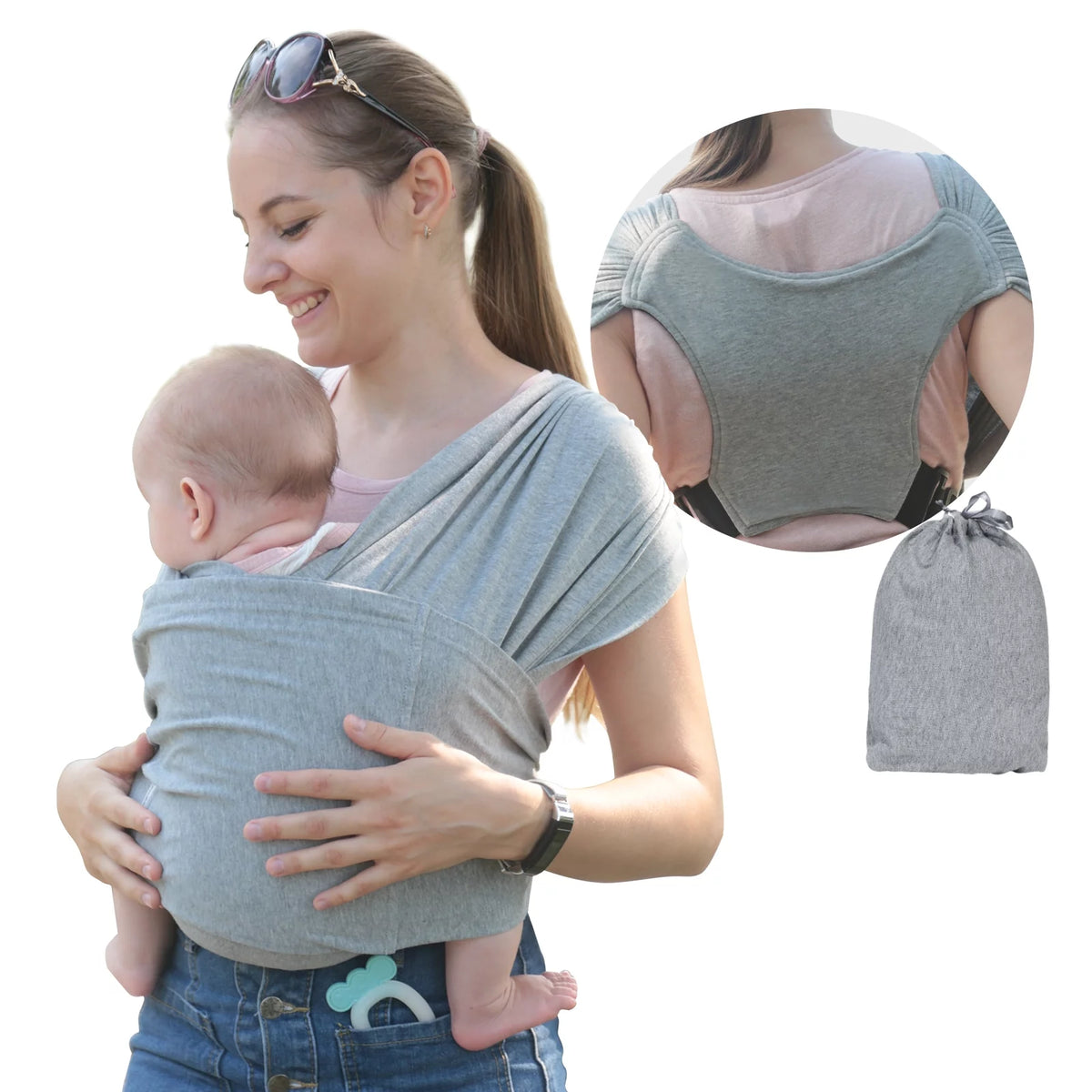 Organic Cotton Adjustable Baby Wrap Carrier V2072