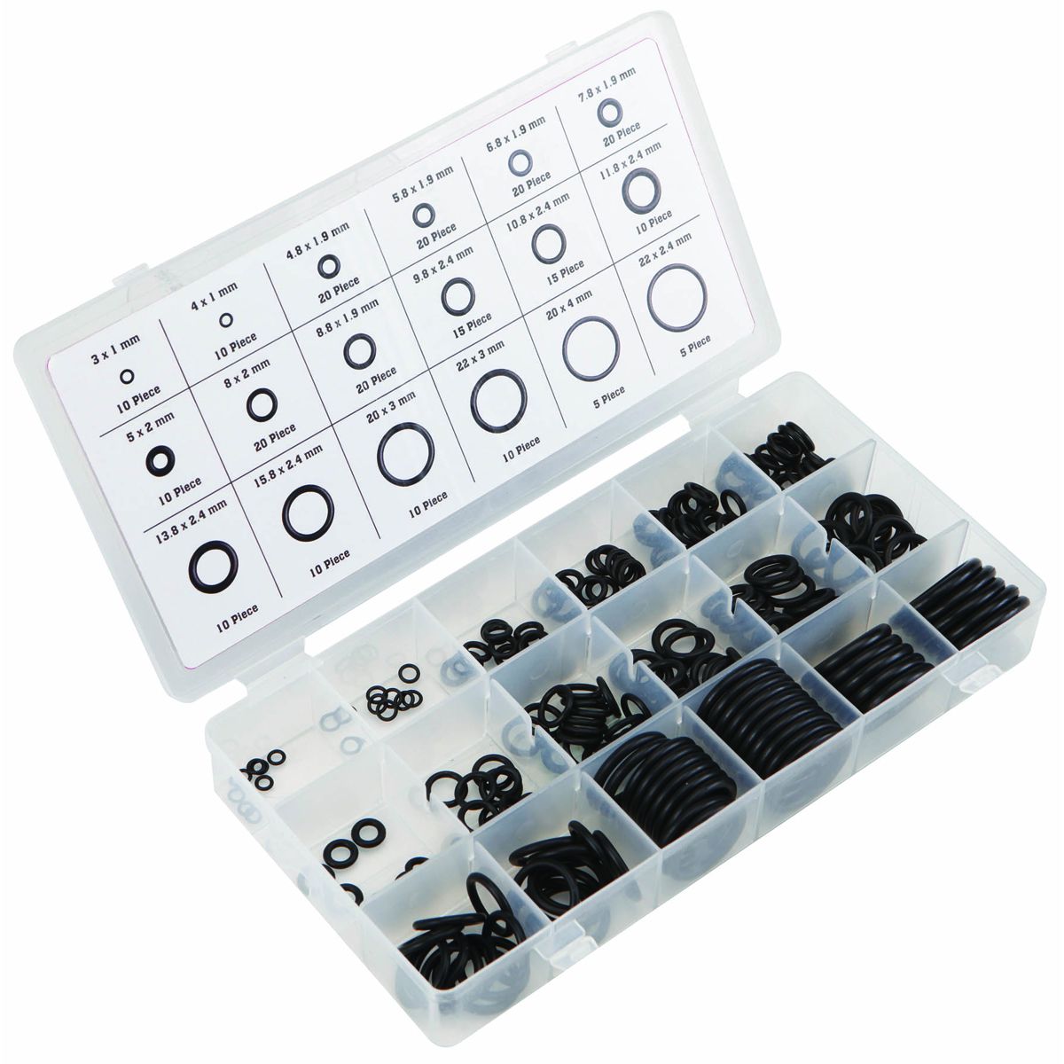 Nitrile O-Ring Assortment, 225 Piece S132294
