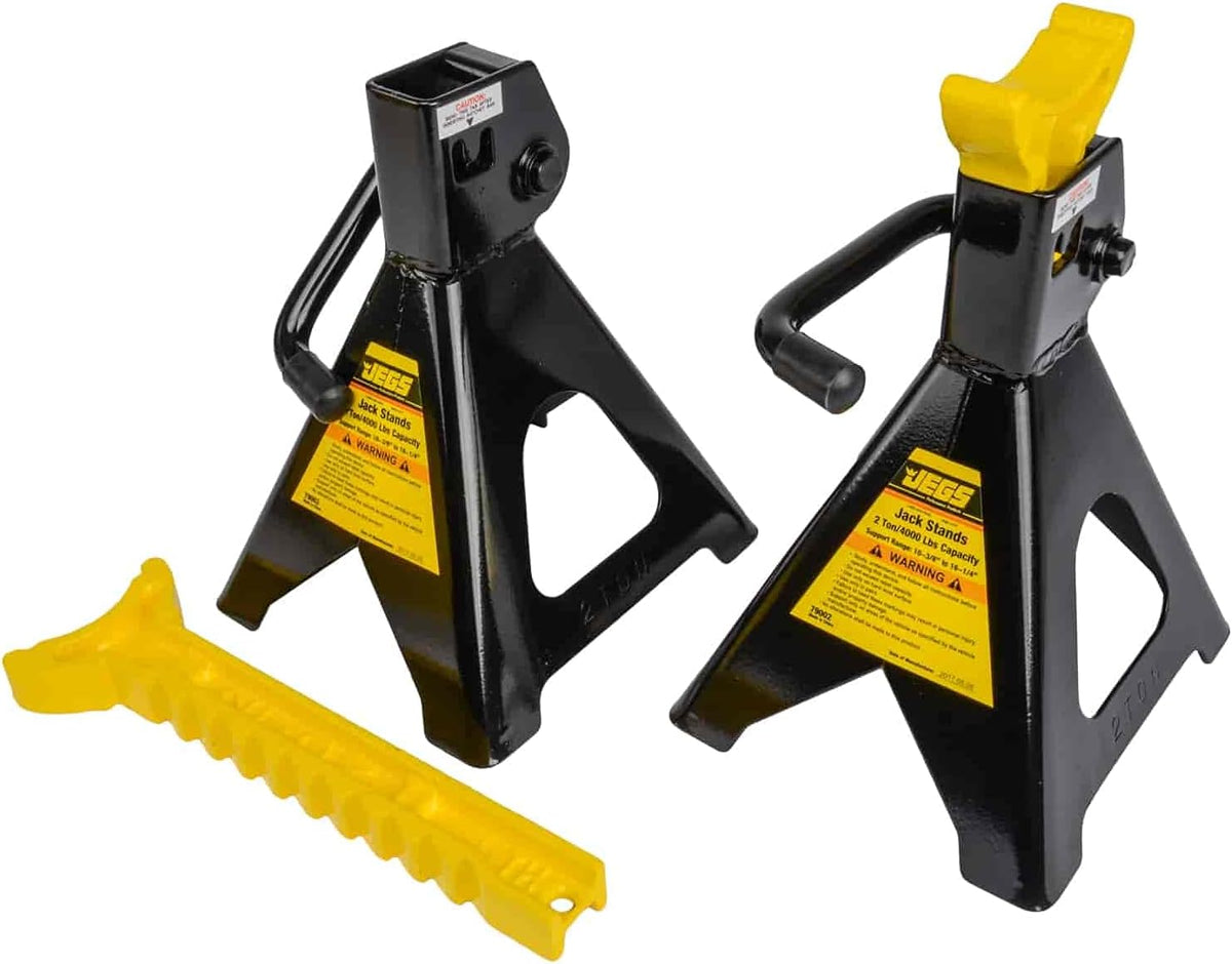 2-Ton Hydraulic Floor Jack and Jack Stands with Steel Frames F85756