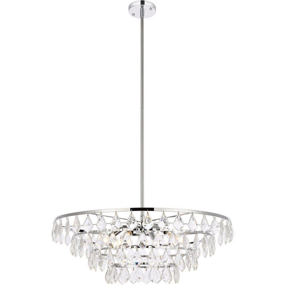 Chrome Finish 6 Light Pendant B8430