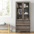 Gray Wash China Cabinet W996614