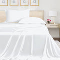 100% Organic Bamboo Silk White King Flat Sheet Pack of 2 G71425