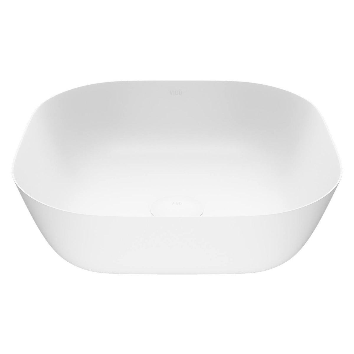 Matte Stone Vessel Bathroom Sink (White) Z785506