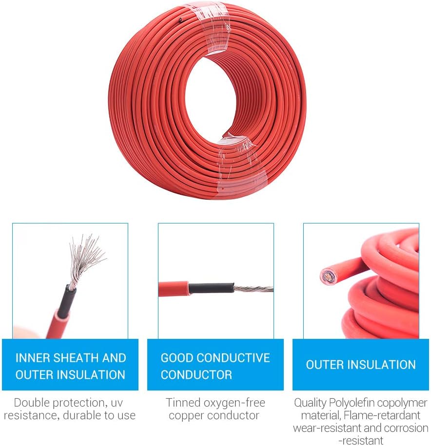 10AWG Solar Extension Cable 95 Feet Black F442