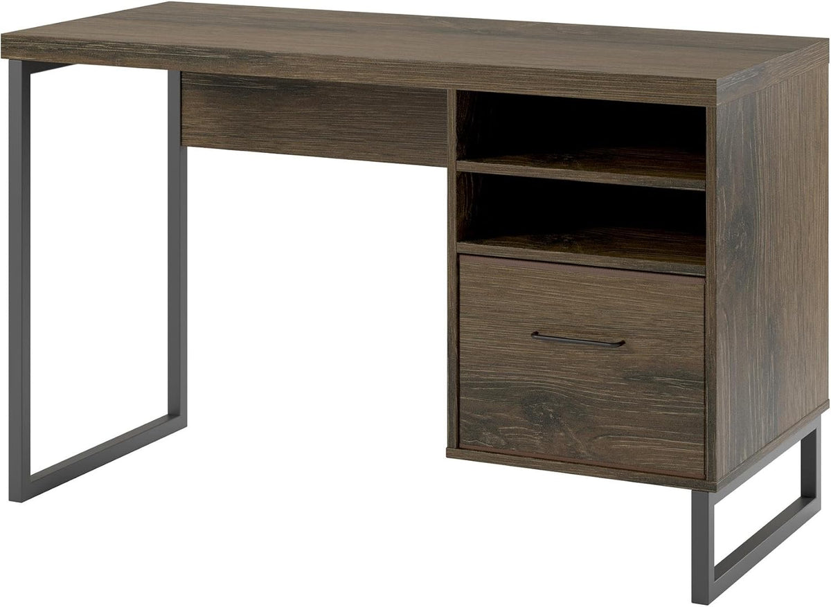 Distressed Brown Oak Desk T891