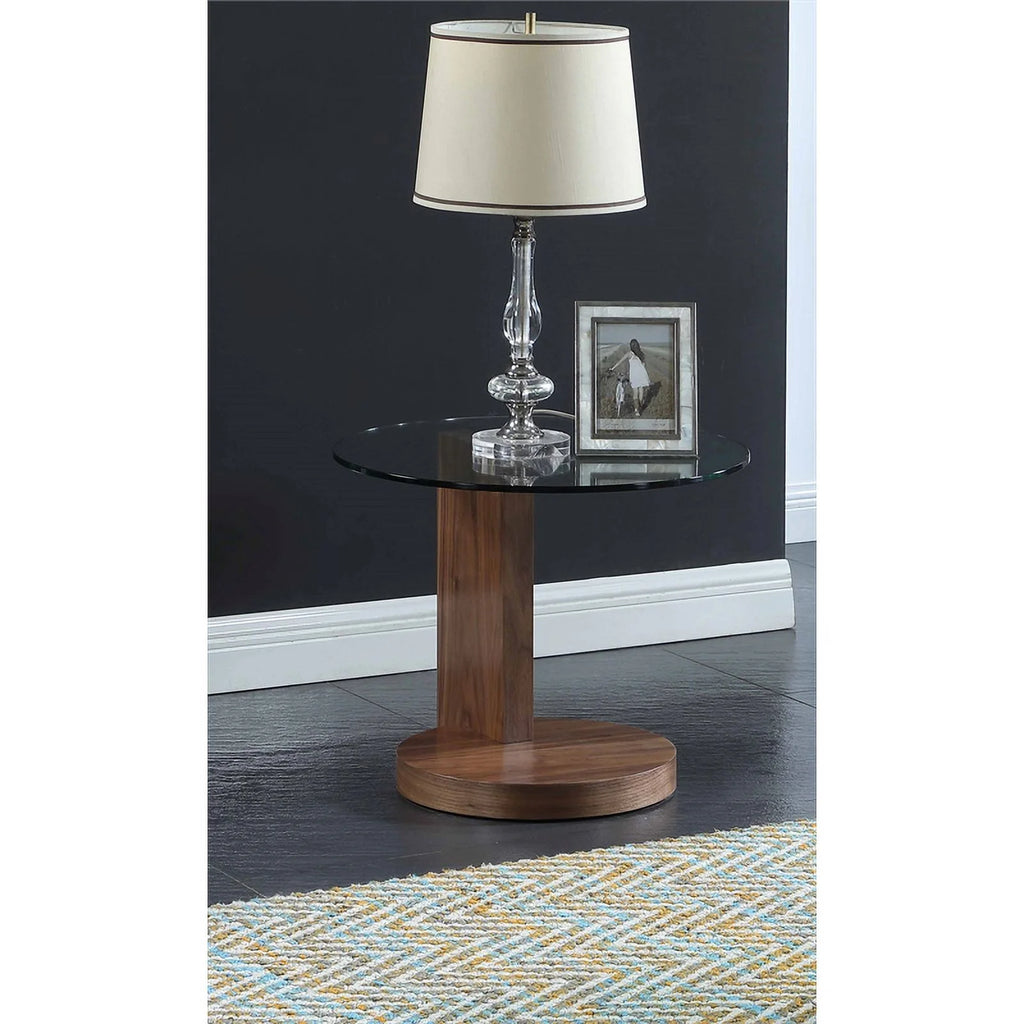 2-Piece Walnut Cocktail Table and Lamp Table Set E4691