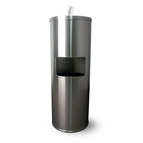 Stainless Steel Gym Wipe Dispenser with Built-in Trash Can F24802