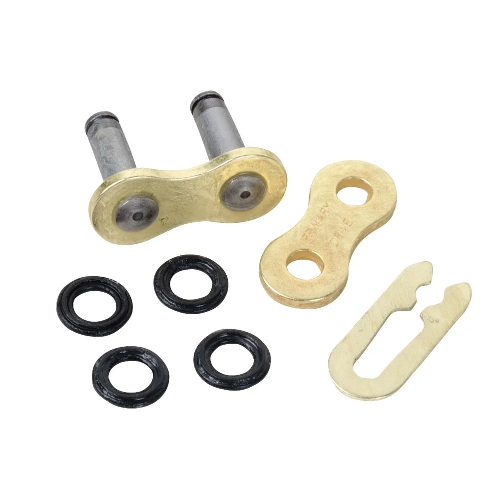 520 X 96 Gold Plated X-Ring Motorbike Chain with Master Link V6344