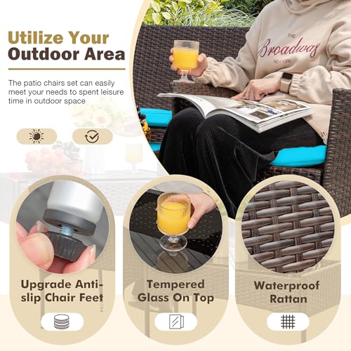4 Pieces Rattan Wicker Patio Furniture Set M2174