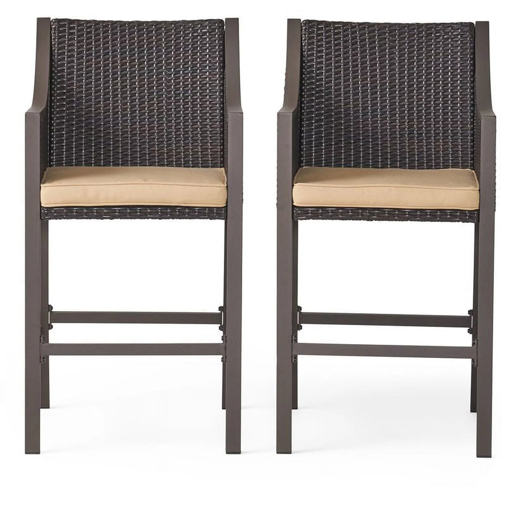 Multi Brown Bar Stool Set of 2 B9879