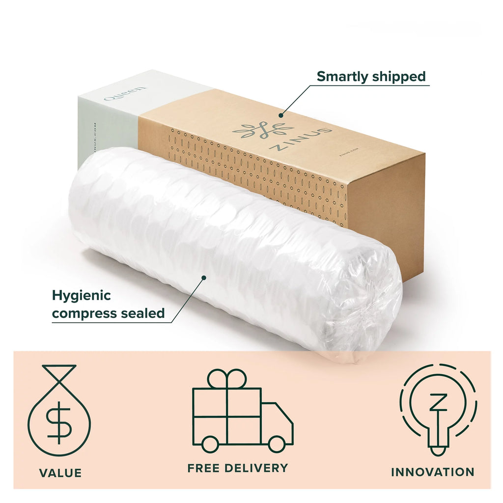 Queen Hybrid Mattress with Gel Memory Foam and Pocket Spring M8881