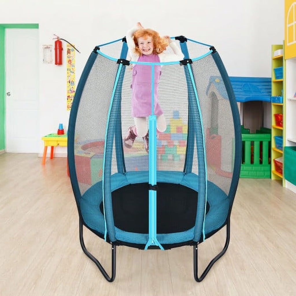 Blue Kids Trampoline with Enclosure Net R22092
