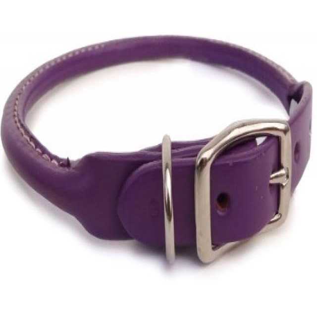 Leather Rolled Dog Collar R776