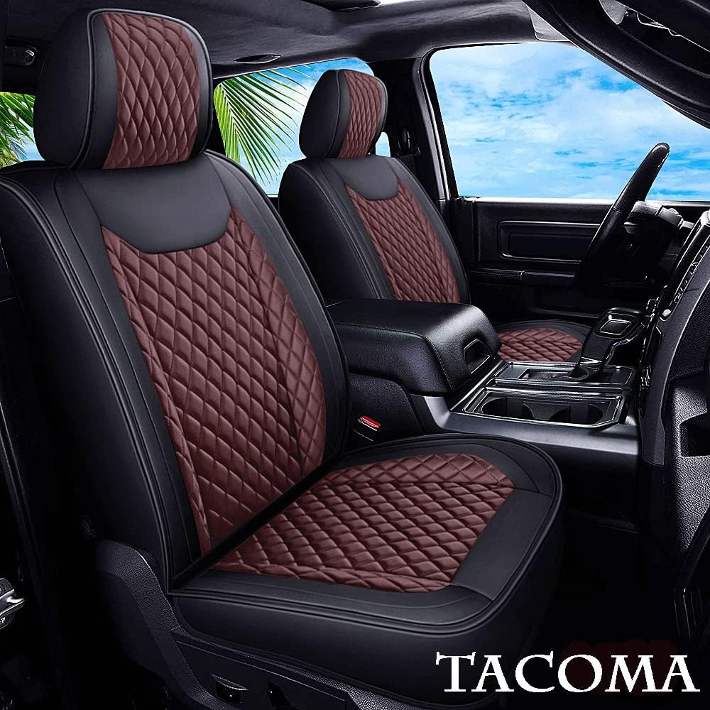 Black Waterproof Faux Leather Full Set Seat Covers L77332