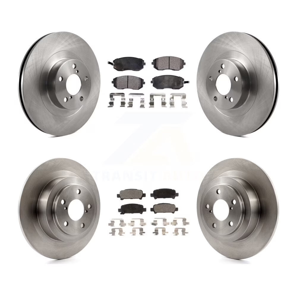 Front Rear Disc Brake Rotors and Ceramic Pads Kit M5176