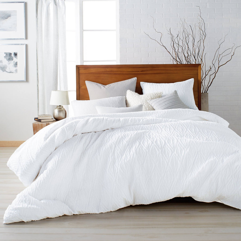 White King Crinkle Duvet Cover A15654