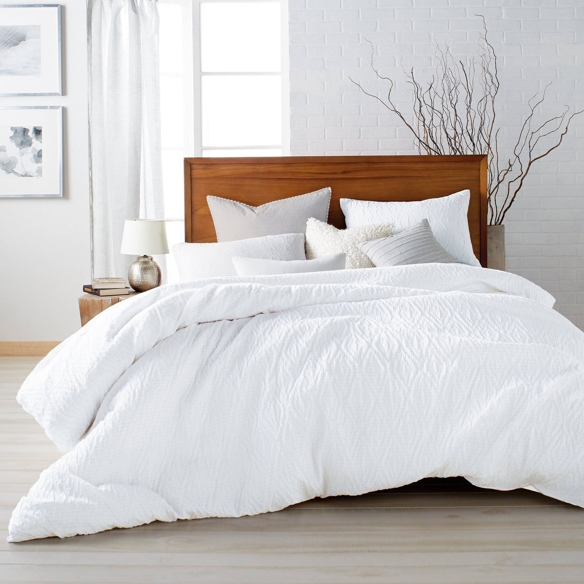 White King Crinkle Duvet Cover A15654