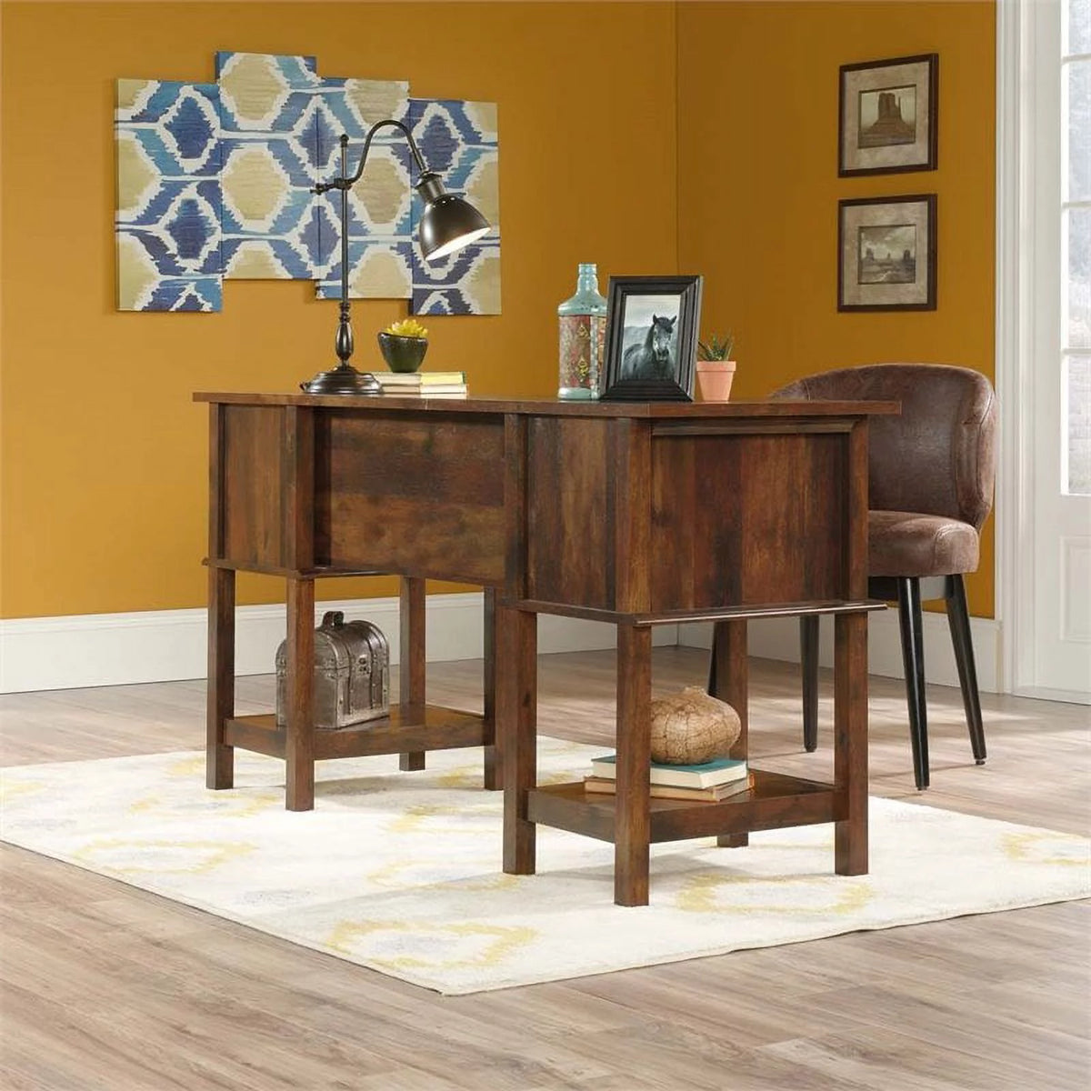 19" Writing Desk with File Drawer in Curado Cherry C570