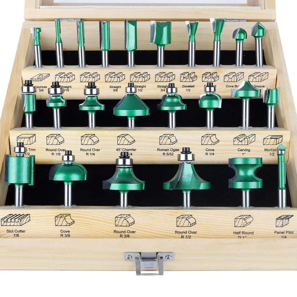 40 Piece 1/4 Inch Shank Router Bit Set U694235