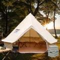 Cotton Canvas Bell Tent with Stove Jack, 4 Season, 5M, Green B8187