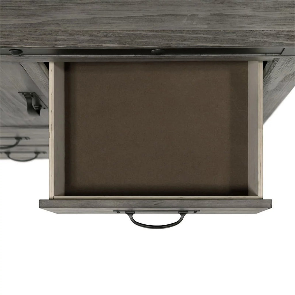 Gray Solid Wood 5-Drawer Chest P30269