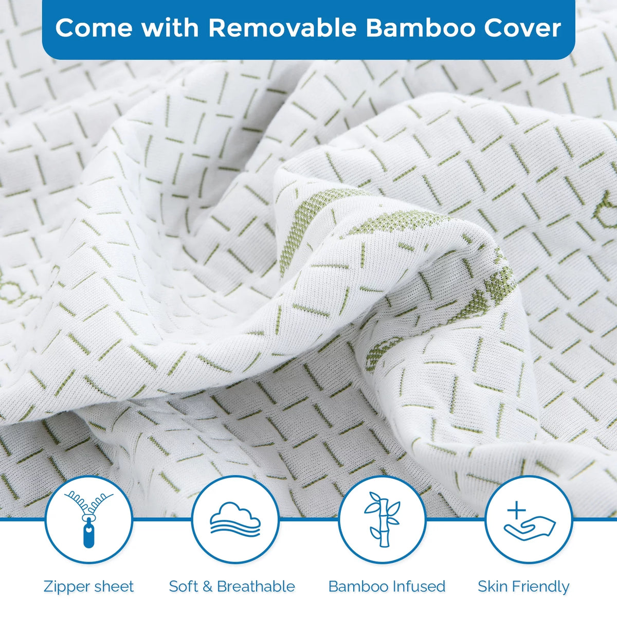 6 inch Green Tea Gel Memory Foam Mattress with Bamboo Knit Cover E16499