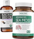 Black Seed Oil Liquid & Sea Moss 16fl.oz Cold-Pressed Vegan Q8922