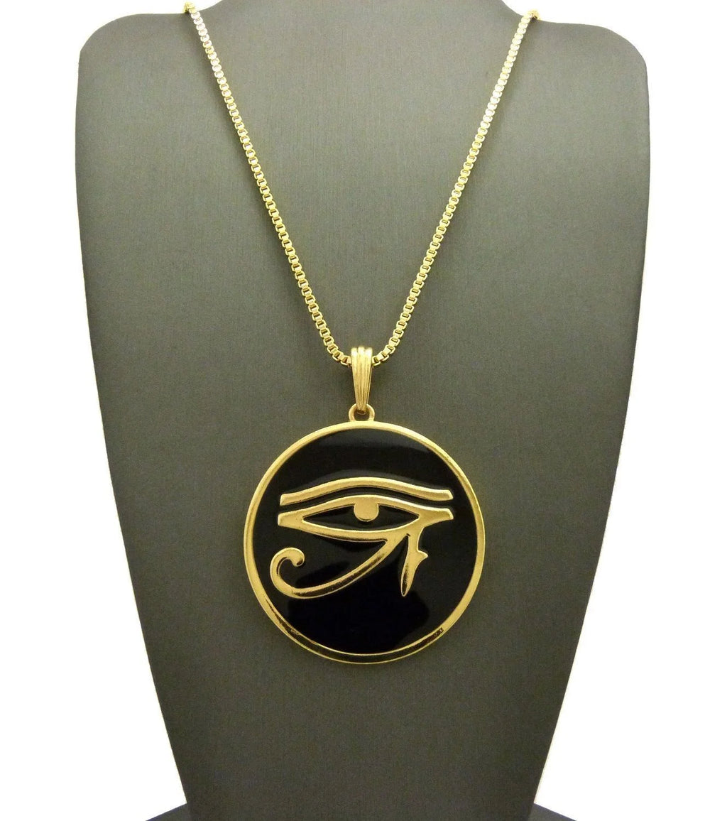 Round Pendant 24" Chain Necklace O807