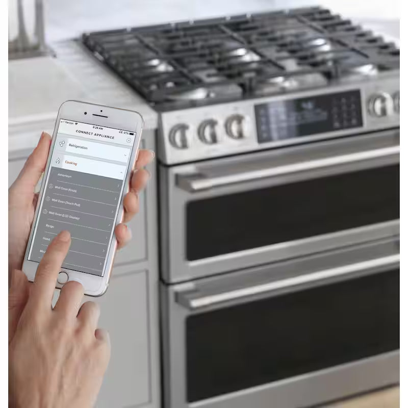 6.7 cu. ft. Smart Slide-In Double Oven Gas Range in Stainless Steel E26261