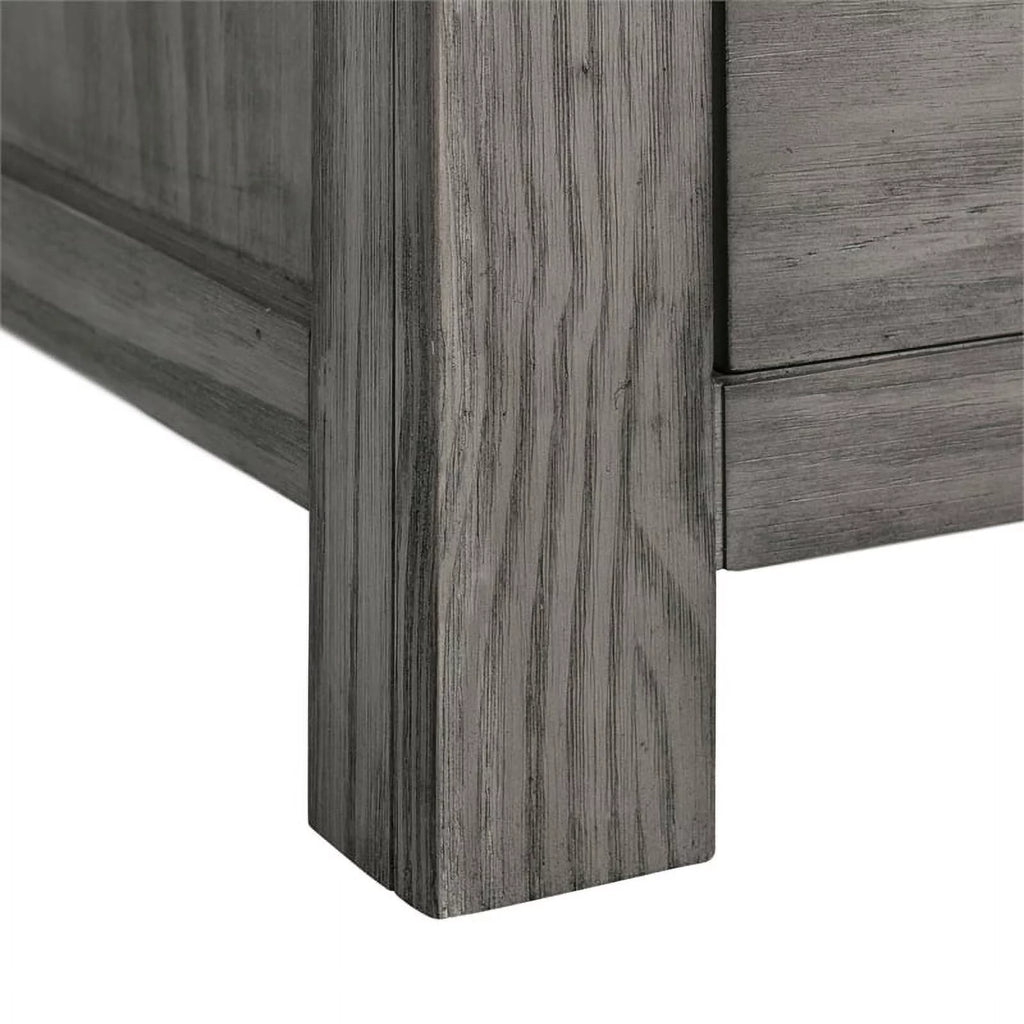 Gray Solid Wood 5-Drawer Chest P30269