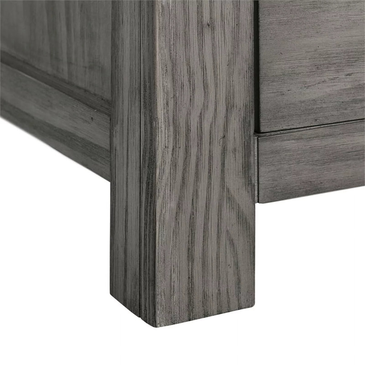 Gray Solid Wood 5-Drawer Chest P30269