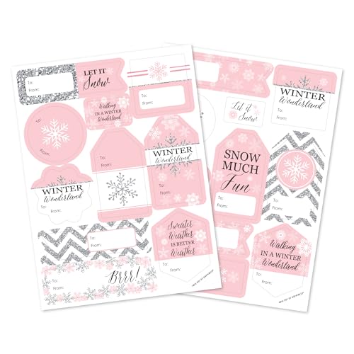 Snowflake Holiday Gift Tag Labels - 120 Stickers O3569