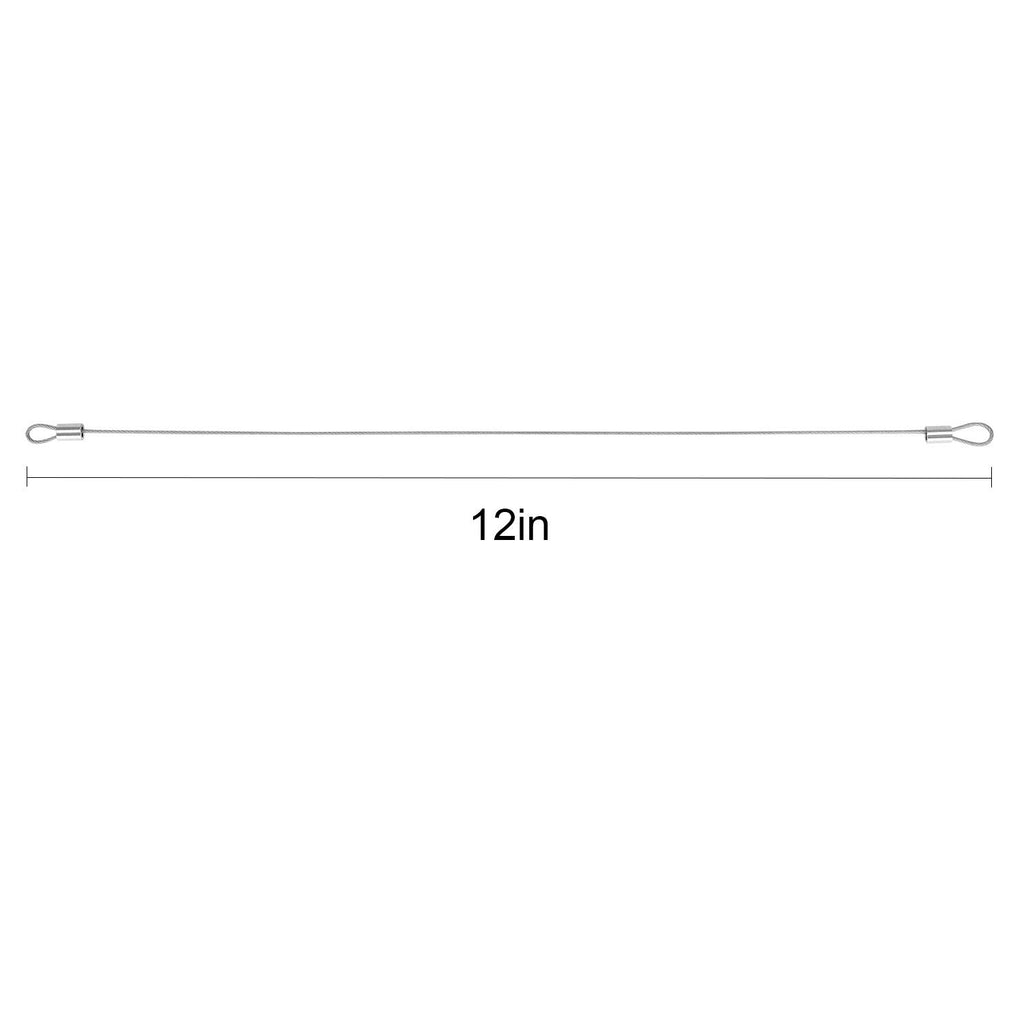 Cable Adapter Tether 20 Pack, 12 inch Universal Adjustable Security Wire Tether with Nylon Coating W40424