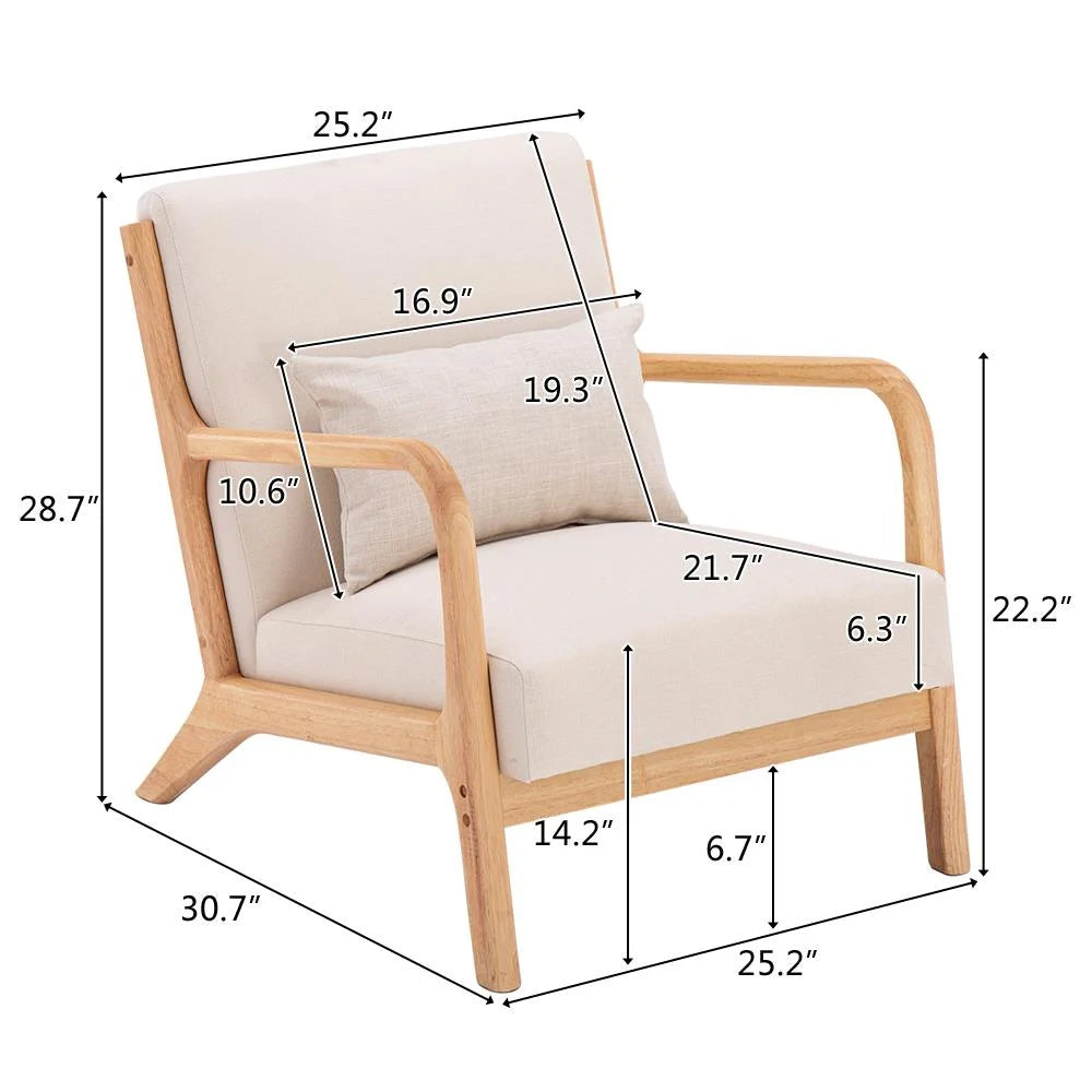 Beige Fabric Single Sofa S46162