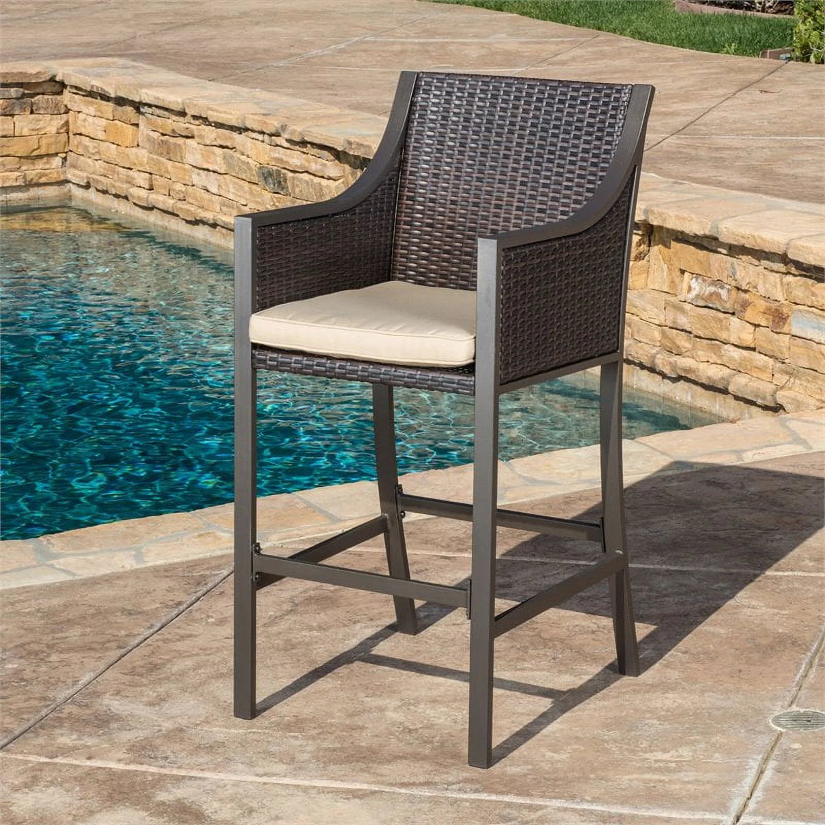 Multi Brown Bar Stool Set of 2 B9879