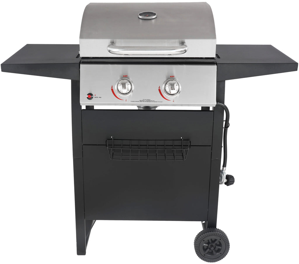 2-Burner Propane Gas Grill, Stainless and Black L877