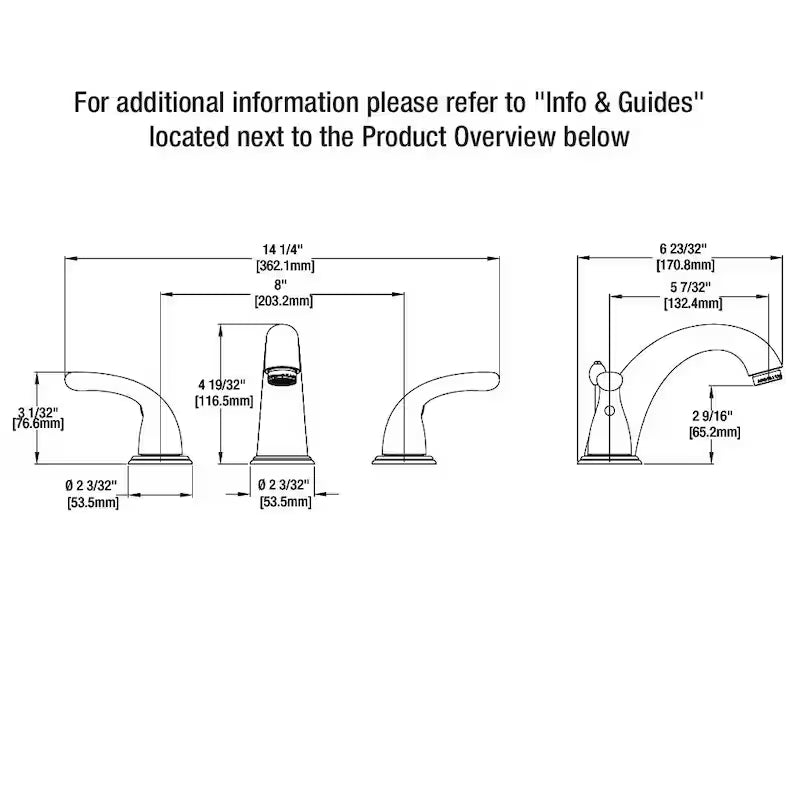 8 in. Widespread Double-Handle High-Arc Bathroom Faucet in Polished Brass T717556