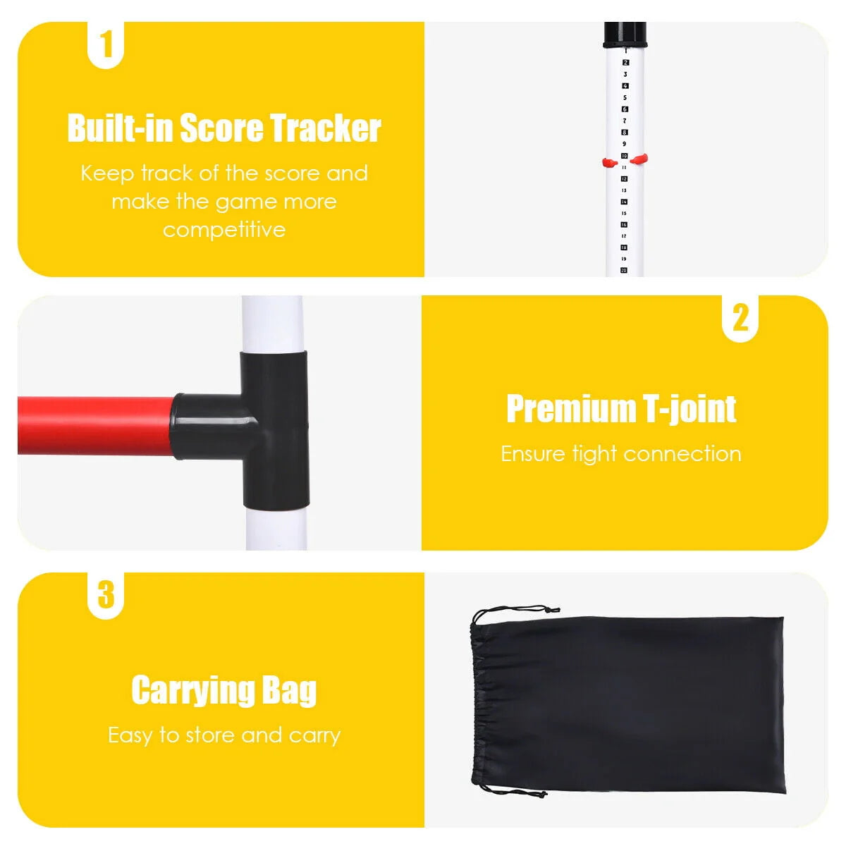Ladder Ball Toss Game Set with Carrying Bag M1700