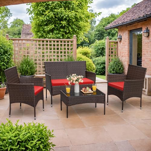 4 Pieces Rattan Wicker Patio Furniture Set M2174